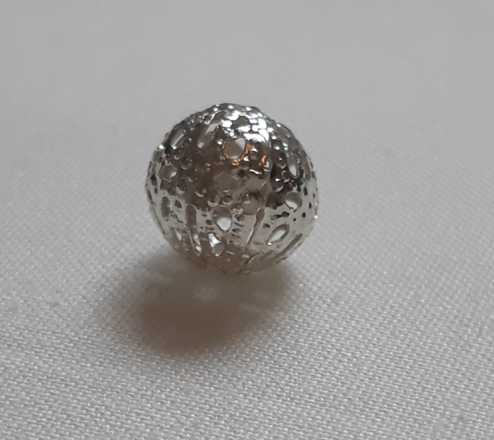 Metallpärla silver 10mm