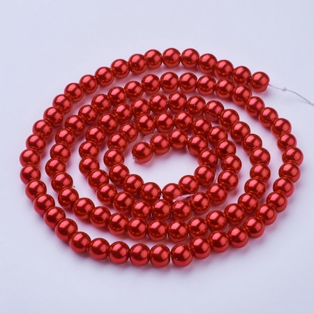 Glaspärlor Crimson 8mm