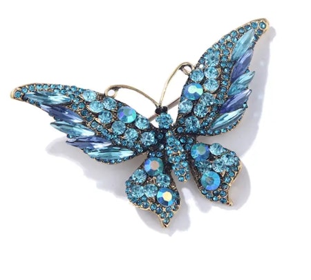 Butterfly smycke med strass (flera färger)