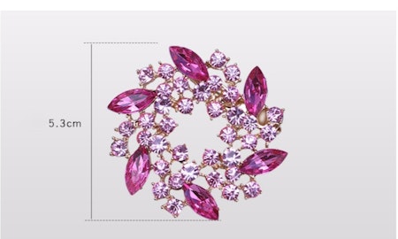 Flower smycke med strass (flera färger)
