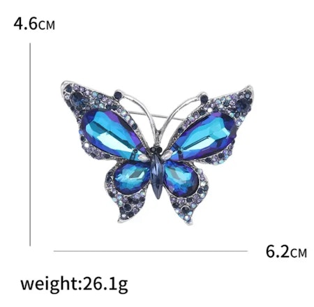 Butterfly brosch (flera färger)