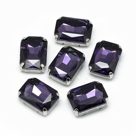Sew on kristaller Purple glas 8x10mm