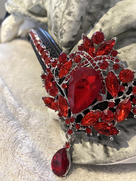 Rhinestone fire brick point back 8mm, ca 50st