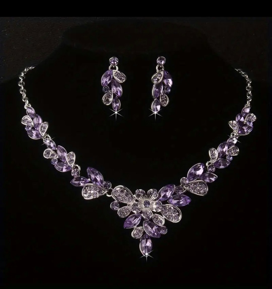 Halsband + örhänge (flera färger)