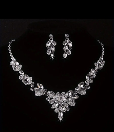 Halsband + örhänge (flera färger)