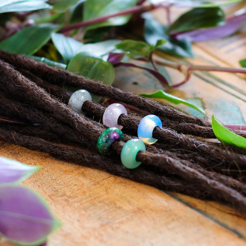 Spiritual Healing Dread Crystal Bead Set of 5 - Raw Roots