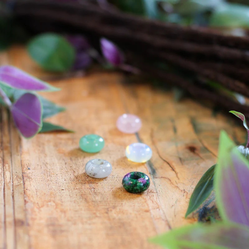 Spiritual Healing Dread Crystal Bead Set of 5 - Raw Roots