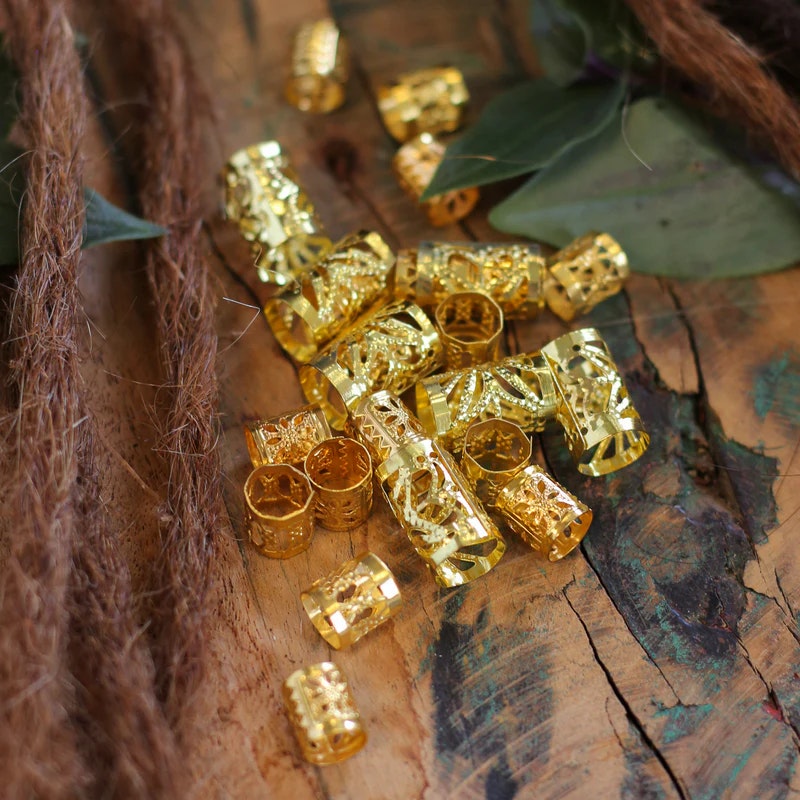 Majestic Gold Dread Cuff Set - Raw Roots
