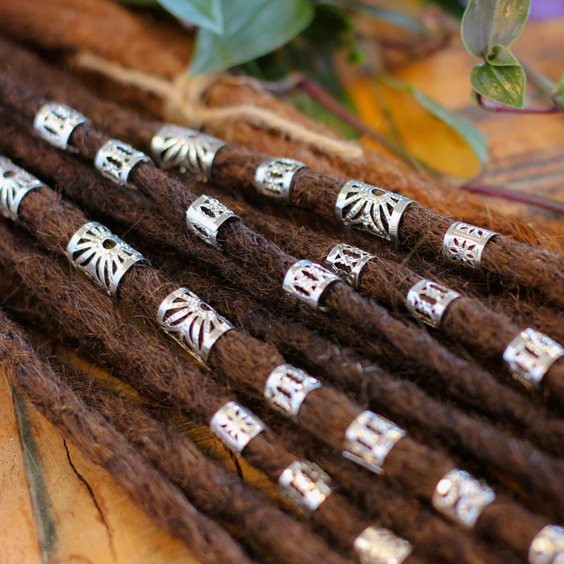 Silver Dream Dreadlock Cuff Set 7-10mm- Raw Roots