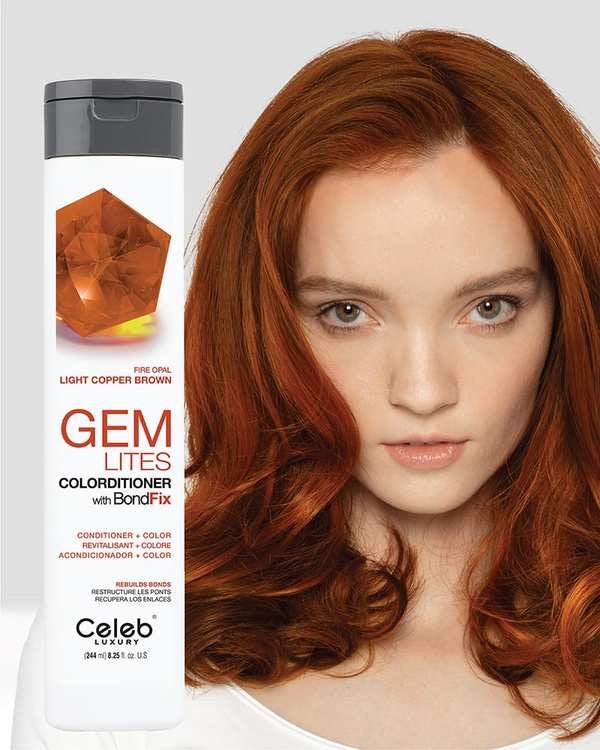 Gem Lites Colorditioner Fire Opal Light Copper Brown, Celeb Luxury