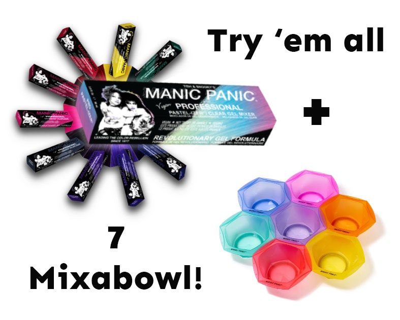 Special-deal! Try 'em all-kit Manic Panic Professional plus Mixabowls