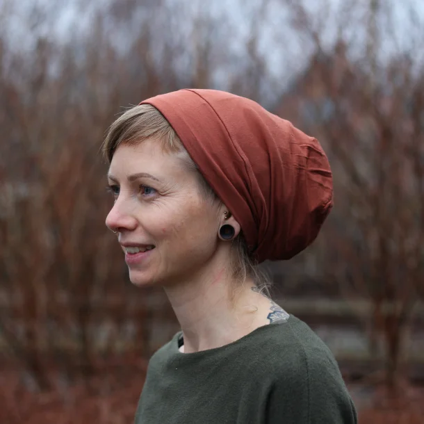 Thin Bamboo Satin Lined Bonnet Cap - Raw Roots