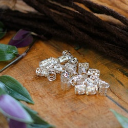 Small Silver Dread Cuff Set 8mm