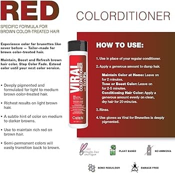 Red FOR BRUNETTES, Viral Colorditioner, Celeb Luxury