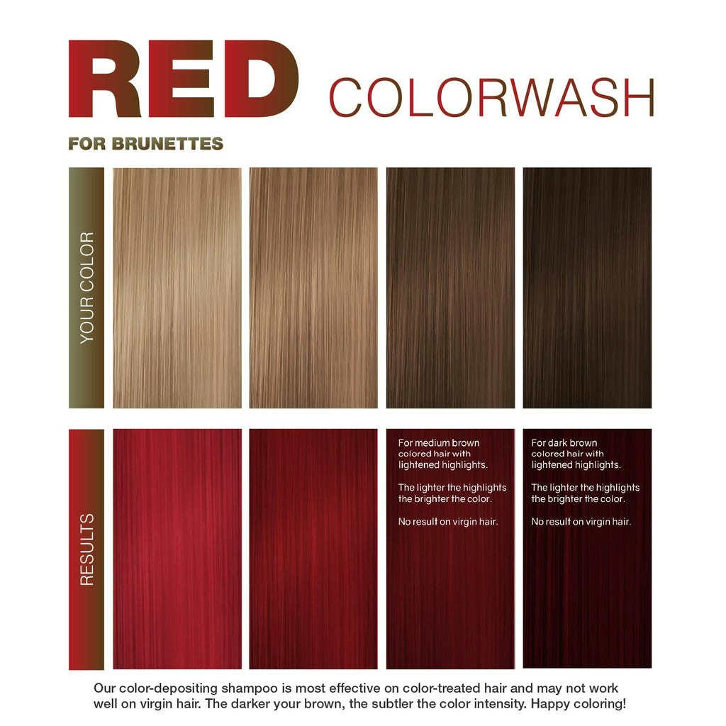 Red FOR BRUNETTES,Viral Colorwash Schampo, Celeb Luxury