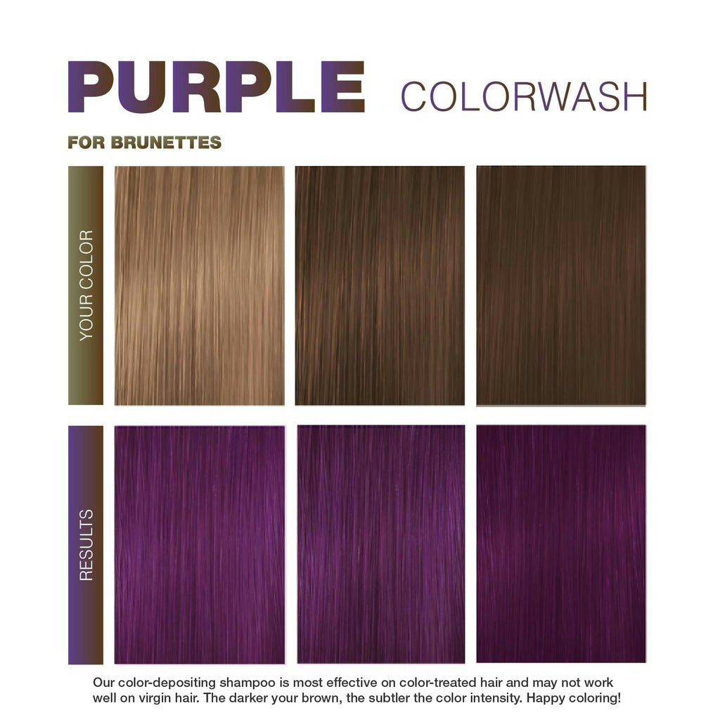 Purple FOR BRUNETTES,Viral Colorwash Schampo, Celeb Luxury