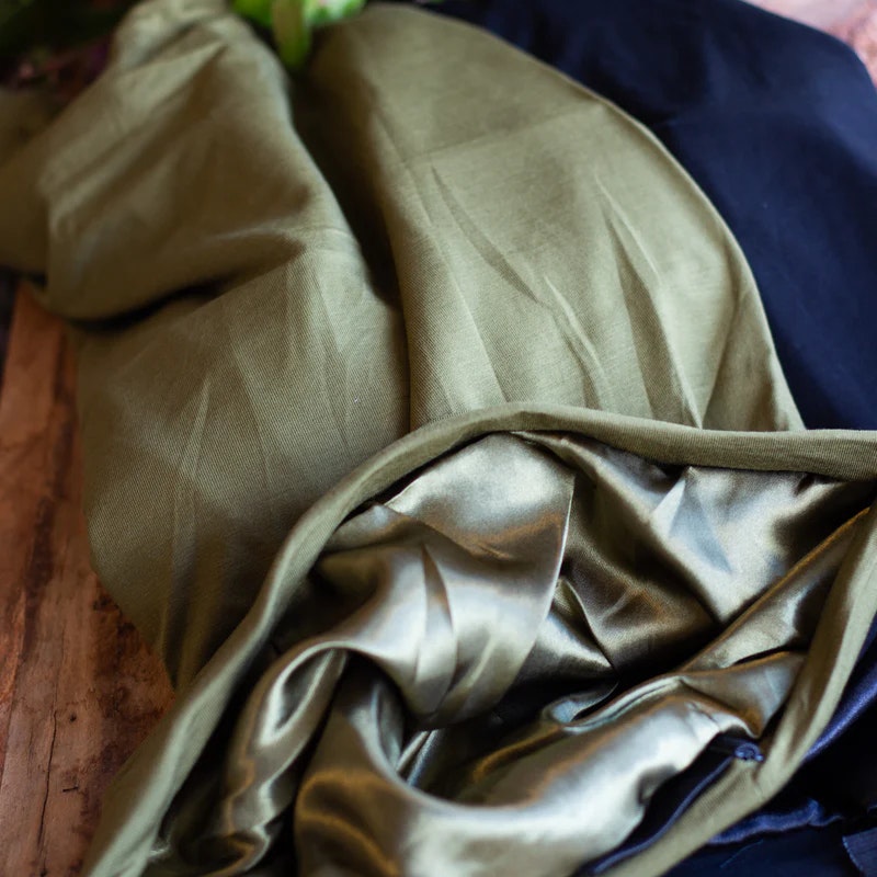 Satin Lined Headband and Sleep Tube- Raw Roots