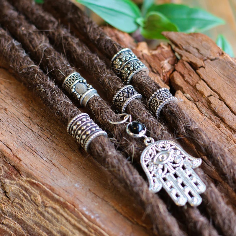 Hamsa Harmony Dreadlock Jewellery Set-Raw Roots