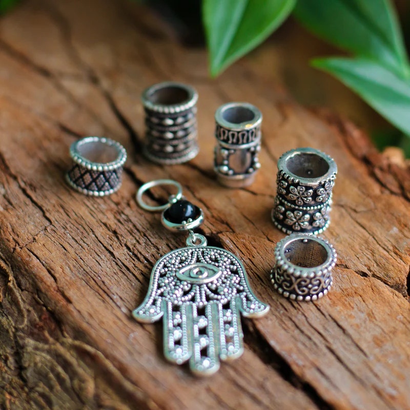 Hamsa Harmony Dreadlock Jewellery Set-Raw Roots
