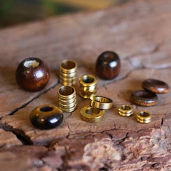 Earth & Gold Dreadlock Bead Set-Raw Roots