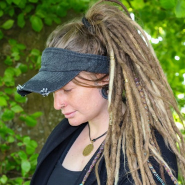 Vintage Denim Sun Visor Cap -Keps- Raw Roots