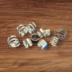 Silver Dread Cuff Set 8-10mm