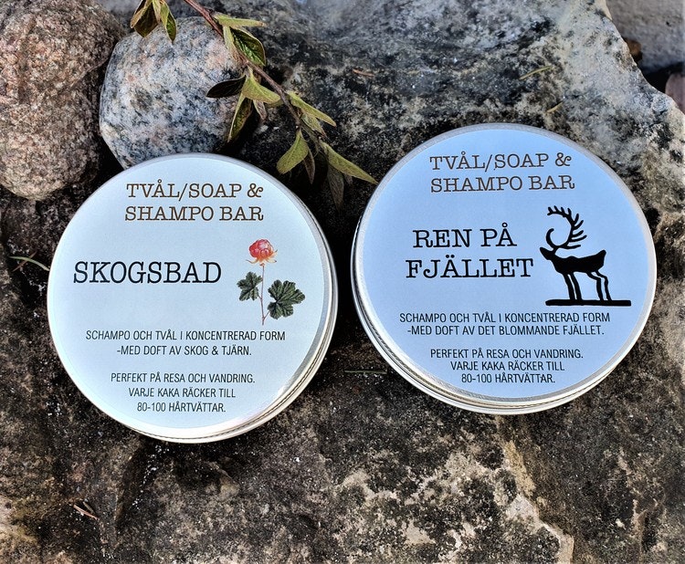 Skogsbad - Tvål & Schampo kaka i ask