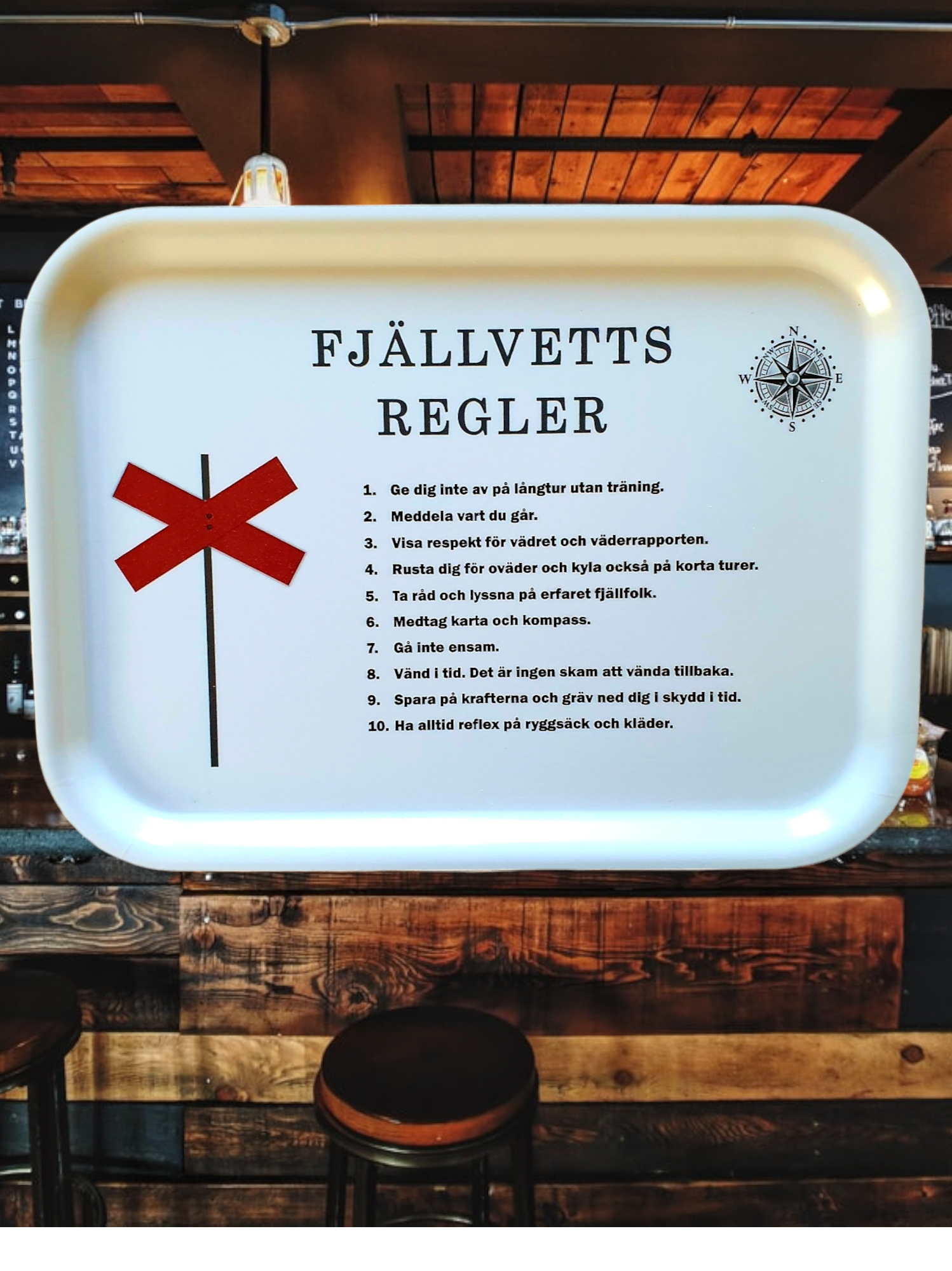 Fjällvettsregler - Bricka