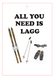 ALL YOU NEED IS LAGG VYKORT/GIFTTAG
