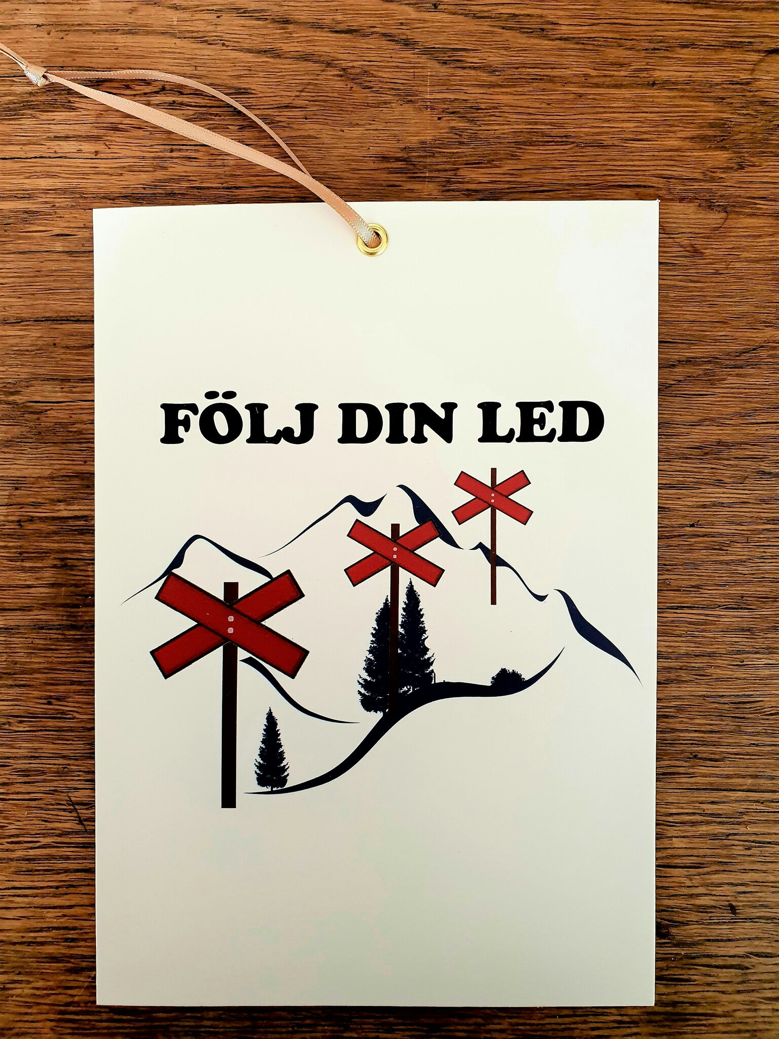 FÖLJ DIN LED VYKORT/GIFTTAG