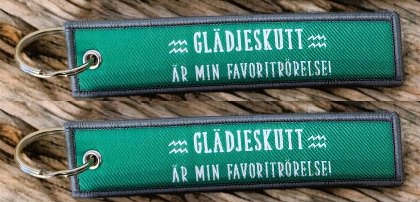 Glädjeskutt är min favoritrörelse! Nyckelring/Tag