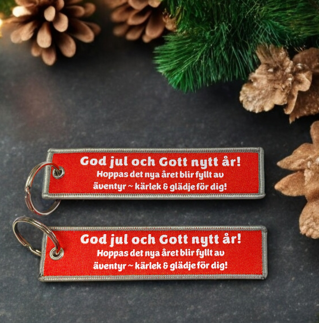 God jul och Gott nytt år Nyckelring/Tag