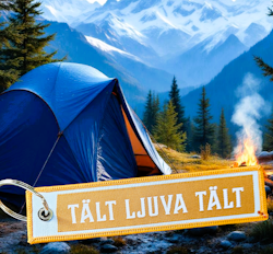 Tält ljuva tält Nyckelring/Tag