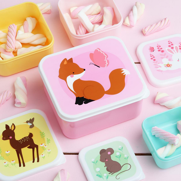 Lunch & snack box set - Forest Friends