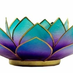 Ljuslykta, Lotusblomma för värmeljus, blå-lila