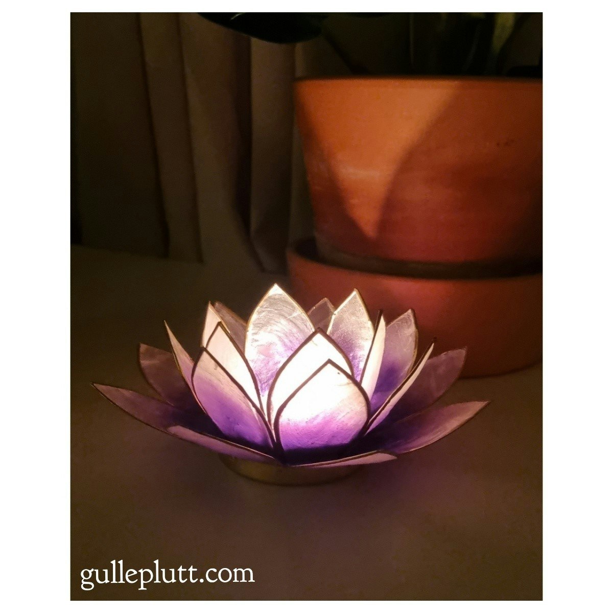Ljuslykta, Lotusblomma för värmeljus, Lila