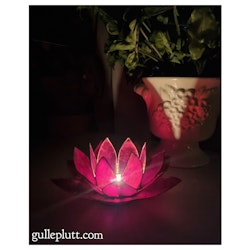 Ljuslykta, Lotusblomma för värmeljus, röd,