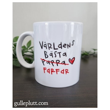 Mugg: Världens bästa pappa (farfar)