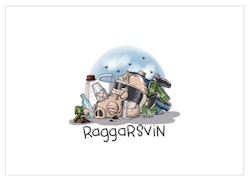 VYKORT: RAGGARSVIN (Den Alternativa Djurparken)
