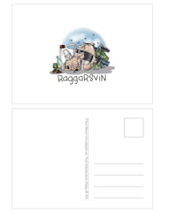 VYKORT: RAGGARSVIN (Den Alternativa Djurparken)
