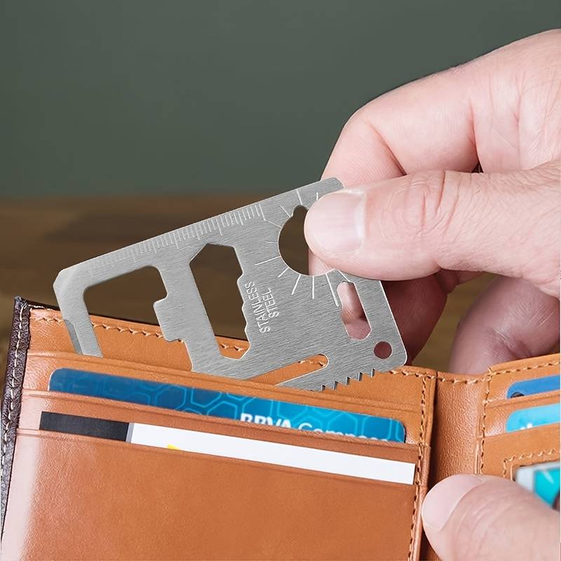 Credit Card Multitool - 11 Funktioner i rostfritt stål
