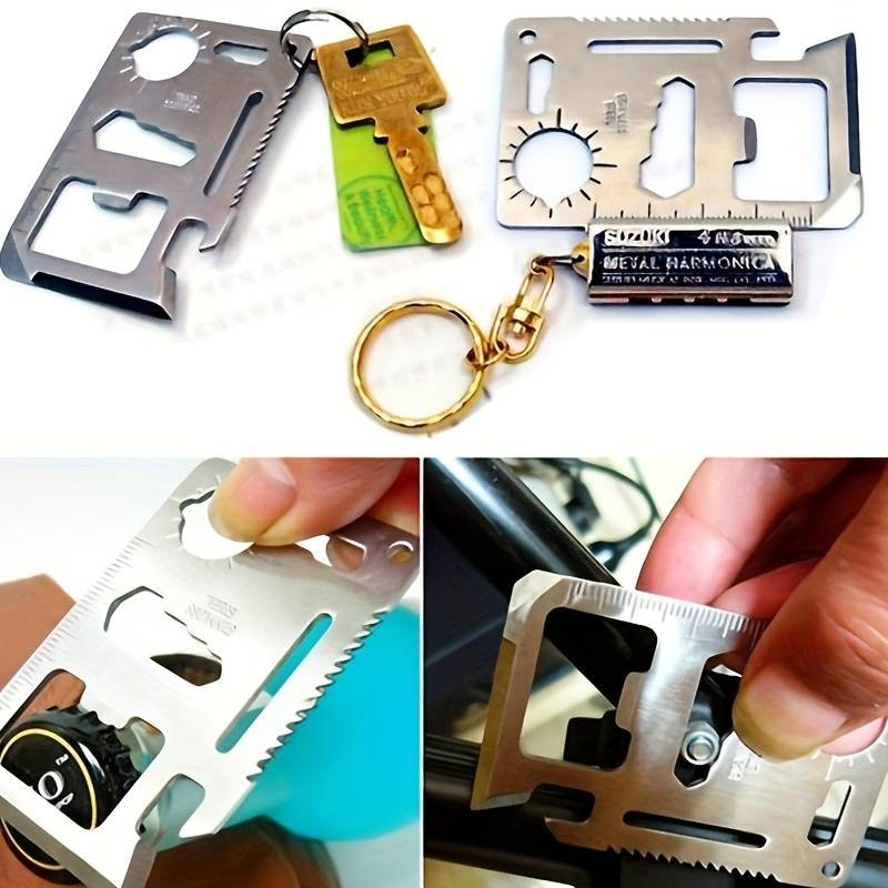 Credit Card Multitool - 11 Funktioner i rostfritt stål