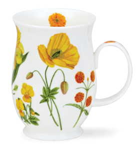 Dunoon Gul Blommig mugg  / Suffolk Melody Yellow