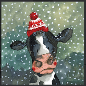 5 pack Alex Clark Julkort / Christmas Cow