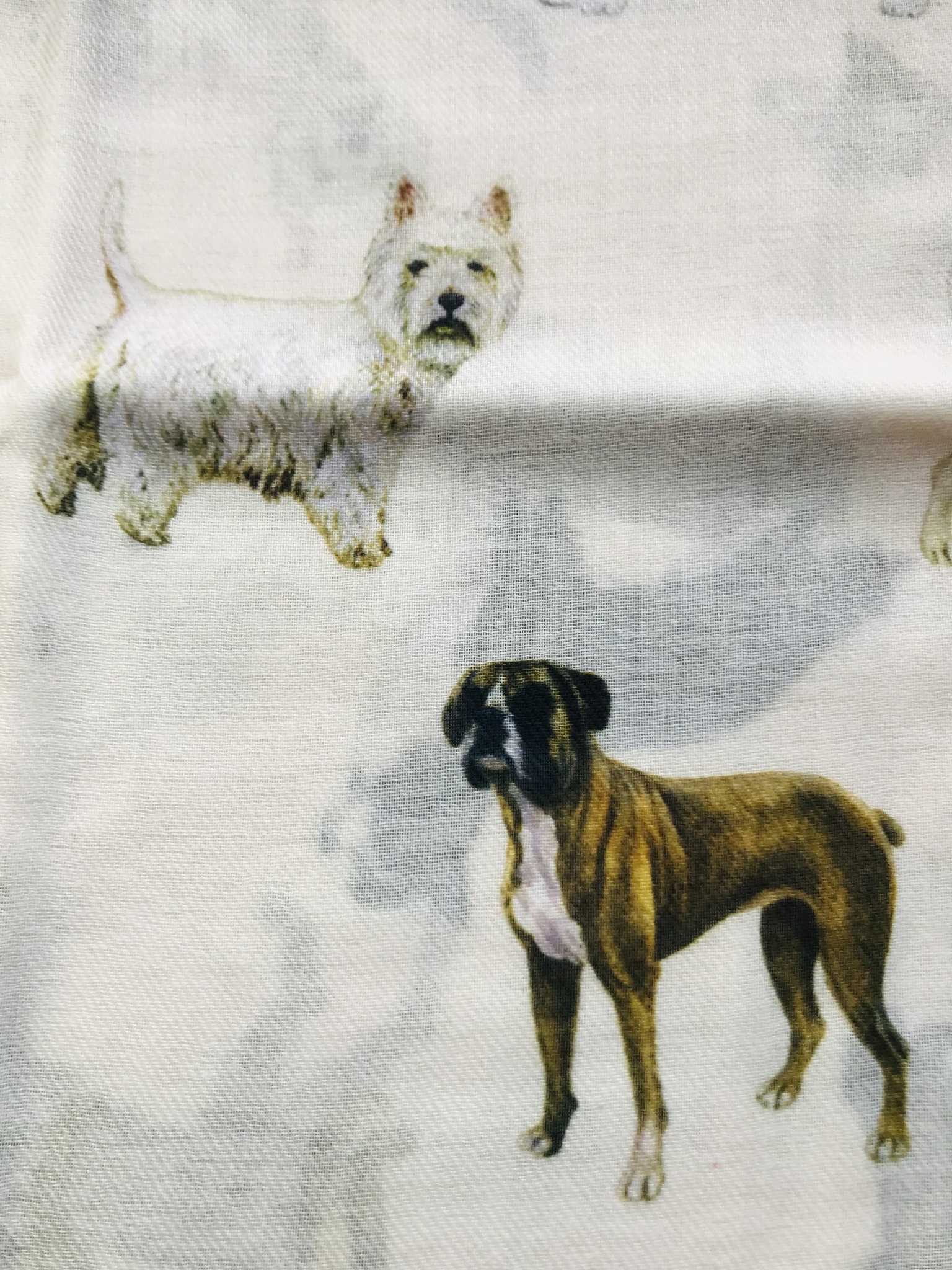 At home in the country scarf / Dog Lovers
