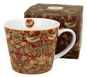 William Morris Strawberry Thief Röd Mugg XL