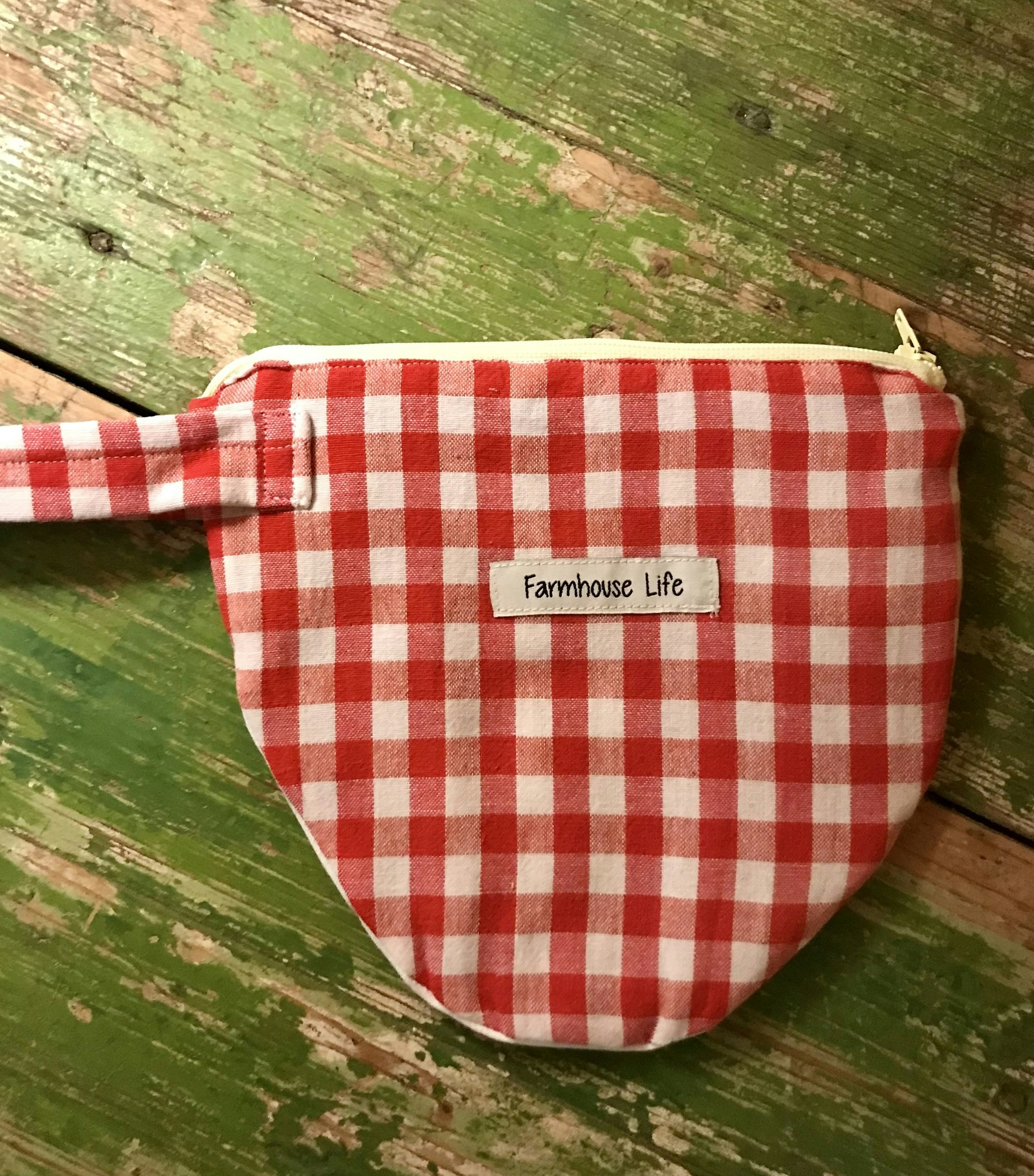 Broderat väska Röd, Vit; Blå
