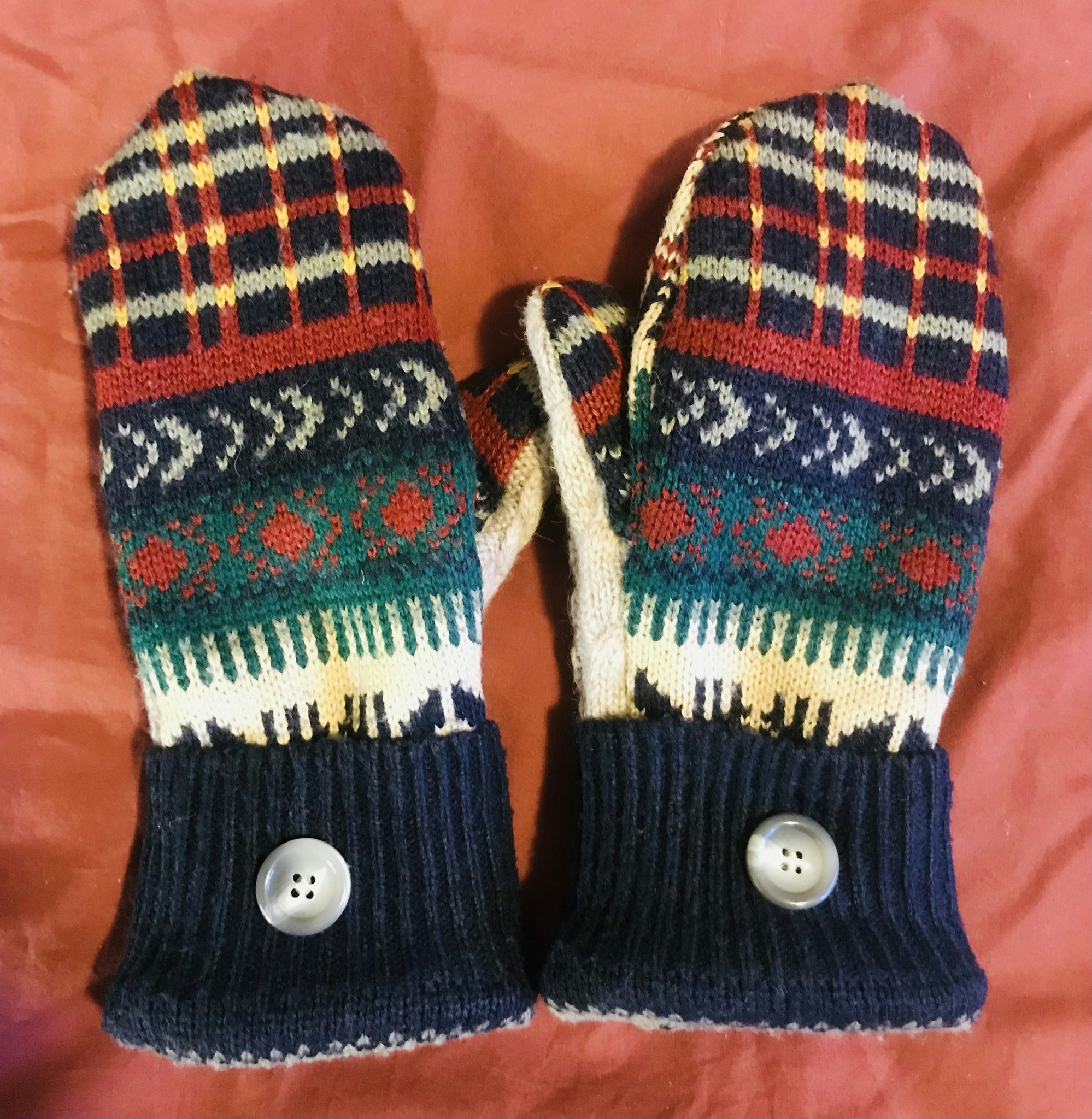 Återbruks vantar / Fairisle