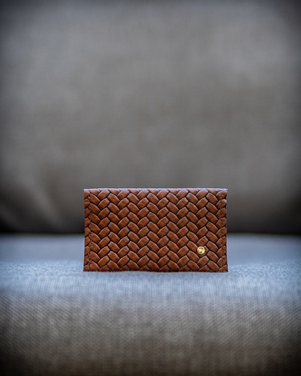 Double Card Holder Herringbone - Dubbel korthållare