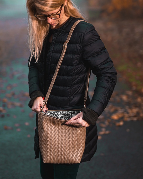 Large Shoulder Bag - Herringbone